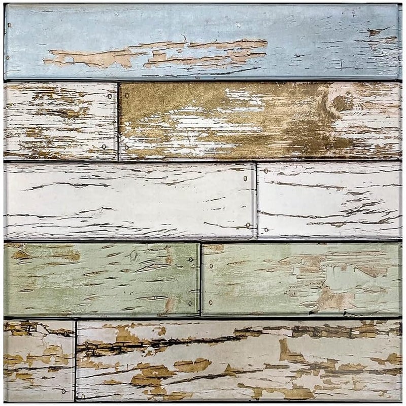 Commomy 10 Pcs 3D Faux Wood Panels Peel and Stick -11.8"x11.8" Ultralight Thin PVC 3D Wall Panels Shiplap Planks for Interio Walls Kitchen, Bedroom, Living Room, RV - Image 1